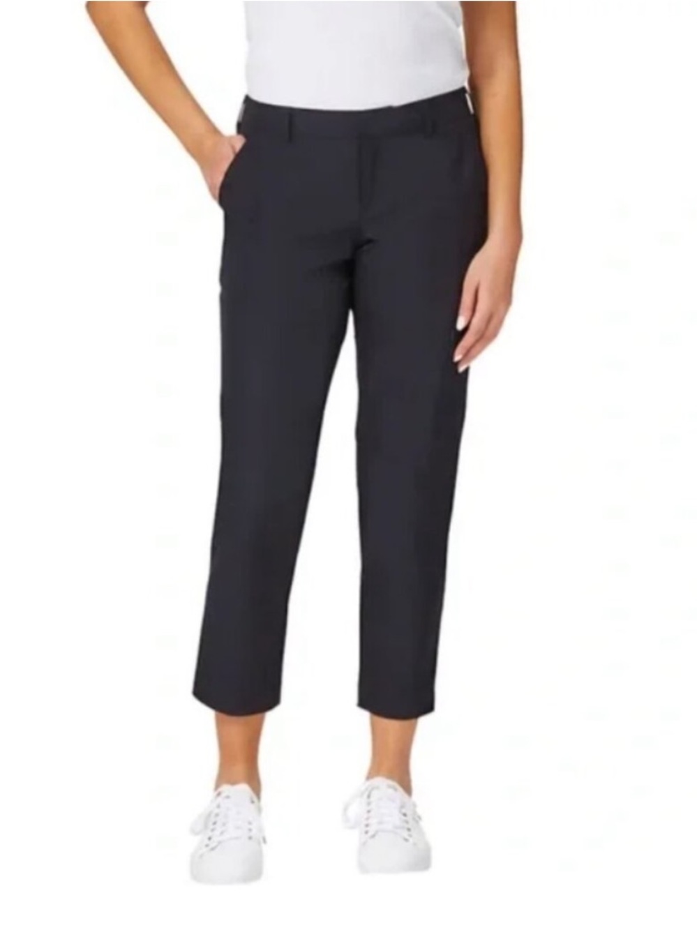 Kirkland Signature Women's Black Nylon Travel Ankle Pants Size 8